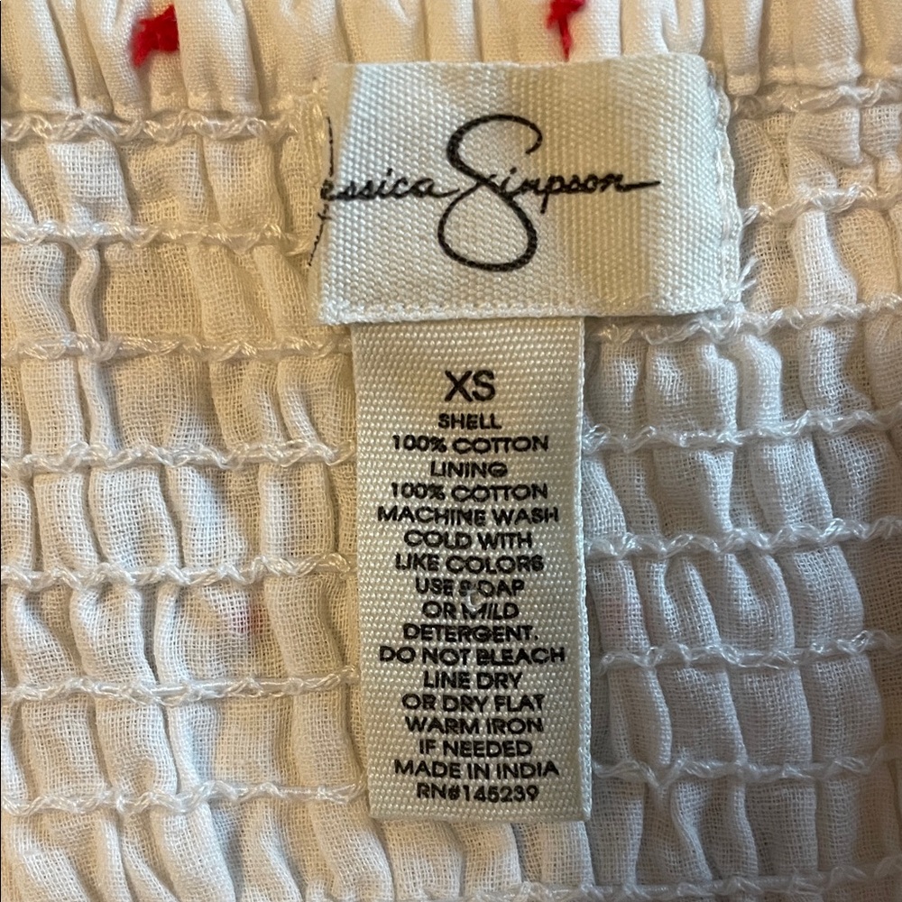White Summer Twist-Front Spaghetti Strap Dress - Picture 5 of 5